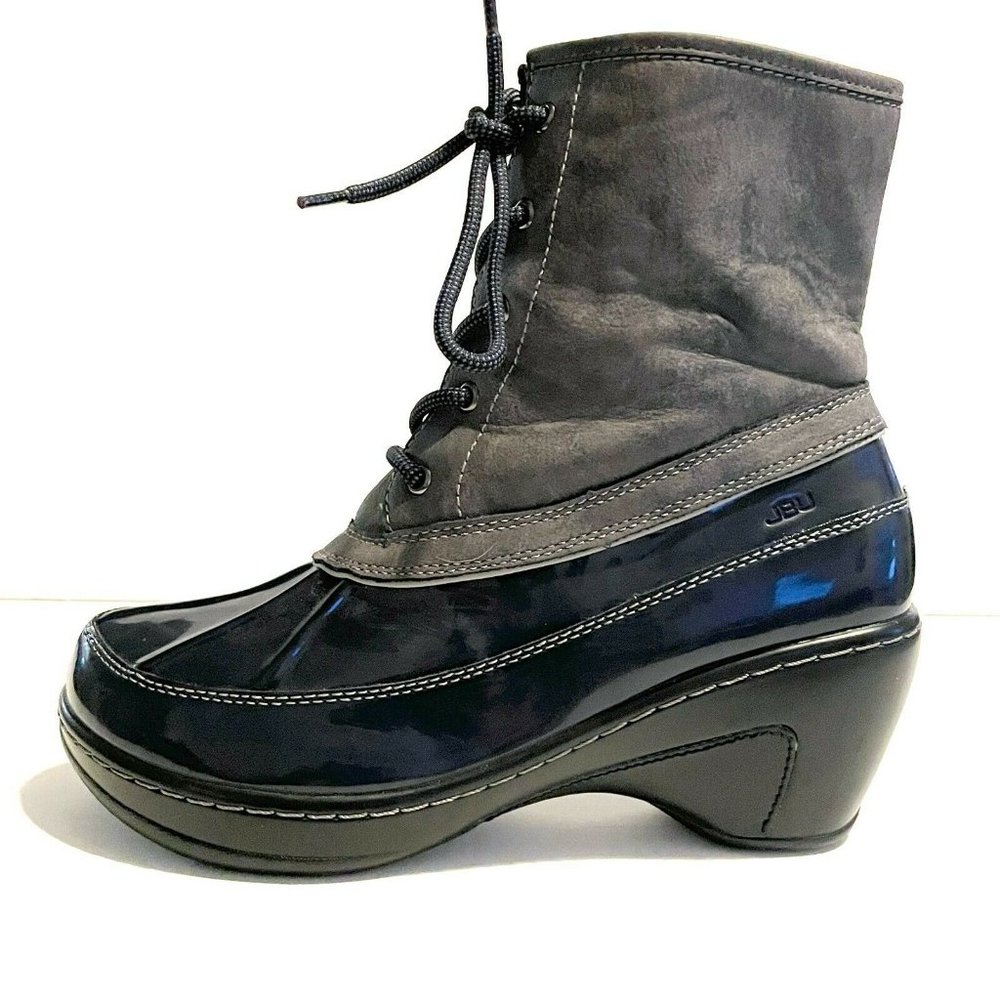 JBU by Jambu Gray Lined Caramel Duck Boots Womens Size 9.5M JB16CML06 Vegan